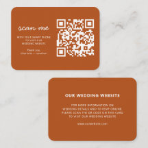 Site de Casamento RSVP Online Código QR Terracotta