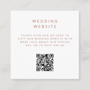 Cartão De Informações Site de casamento simples e minimalista do Código