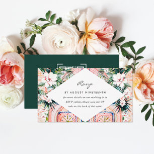 Cartão De Informações Site de Casamento Verificação de código QR