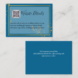 Cartão De Informações Site de DETALHES de GIFTS RSVP de CÓDIGO QR de Cas