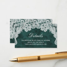 Site de Detalhes do Casamento do Lace Emerald Gree