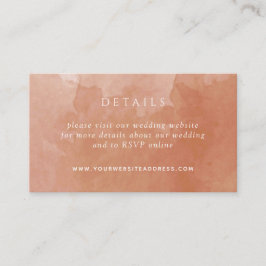 Cartão De Informações Site de Detalhes do Casamento por Aquarela Chic Te