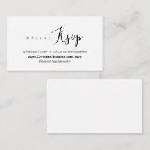 Site de RSVP Online de Casamento Moderno,