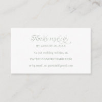 Site de RSVP Online Minimalista Sage para Casament