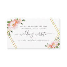 Site Dourado de Casamento Azul com Blush Floral