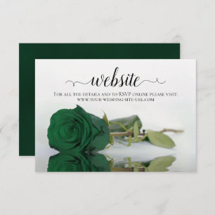 Cartão De Informações Site Emerald Green - Rosa Elegant Wedding