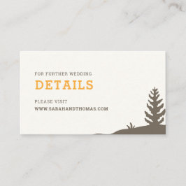 Cartão De Informações Site Rustic Moose Outdoor Wedding