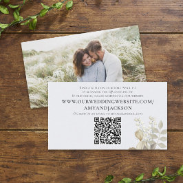 Cartão De Informações Site Simples de Código QR de Foto Azul Empoeirado 