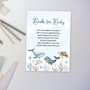 Cartão De Informações Sob o mar Livros de Chá de fraldas para bebê