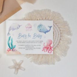 Cartão De Informações Sob o Mar Livros de Chás de fraldas Náuticos para