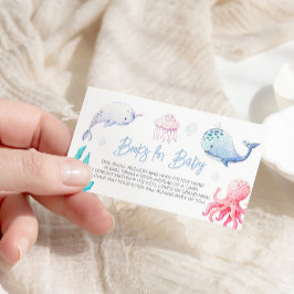 Cartão De Informações Sob o Mar Livros de Chás de fraldas Náuticos para