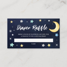 Cartão De Informações Sobre A Fralda Da Lua Galáxia Raffle