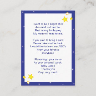 Cartão De Informações Sobre a Lua   Bebê Traga um Livro