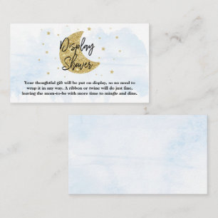 Cartão De Informações Sobre A Lua Chá de Chá de fraldas para rapazes