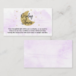 Cartão De Informações Sobre A Lua | Chá de exibição do Chá de fraldas ne