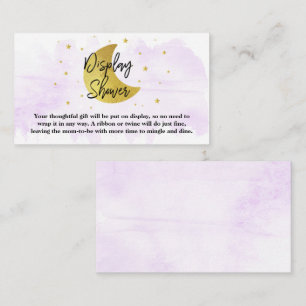 Cartão De Informações Sobre A Lua   Chá de exibição do Chá de fraldas ne