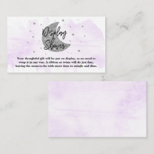 Cartão De Informações Sobre A Lua Chá de exibição do Chá de fraldas ne