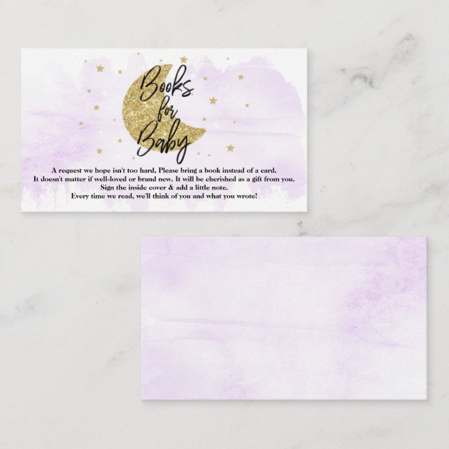 Cartão De Informações Sobre A Lua | Livros De Chá de fraldas Neutros Par (Frente/Verso)