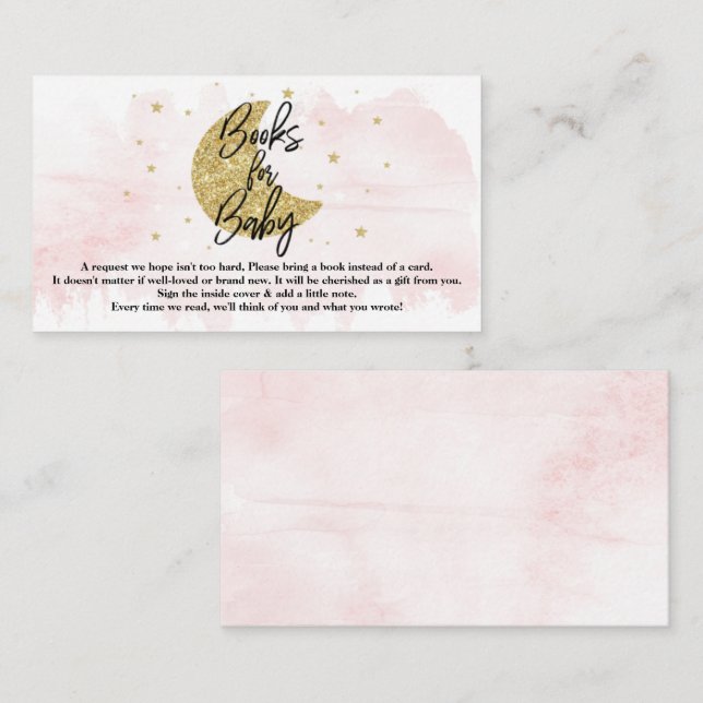 Cartão De Informações Sobre A Lua | Livros De Chá de fraldas Para Bebês (Frente/Verso)