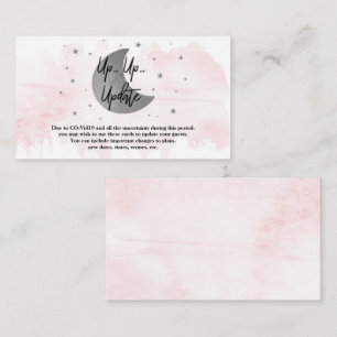 Cartão De Informações Sobre A Lua Placas de atualização de Chá de fral