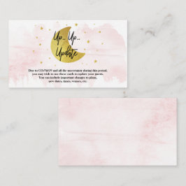 Cartão De Informações Sobre A Lua | Placas de atualização de Chá de fral