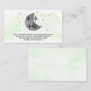 Cartão De Informações Sobre A Lua Placas de atualização do Chá de fral