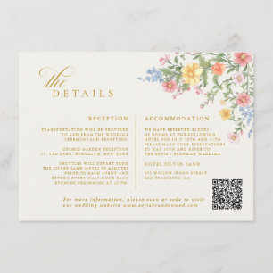 Cartão De Informações Soft Pastel Ornate Jardim de Primavera gold Casame
