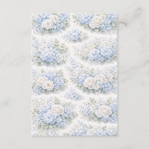 Cartão De Informações SoftBlue Padrão Floral Botânico Romântico Elegante