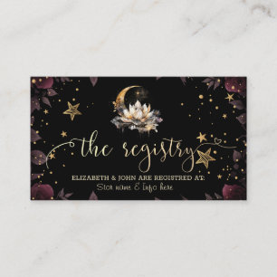 Cartão De Informações Sol Dourado Celestial,Lua,Estrelas Rosas Céu Notur