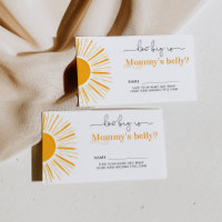 Sol minimalista, o tamanho da barriga de mamãe