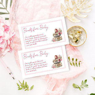 Cartão De Informações Solicitação de carruagem vítrea com flores