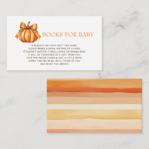 Cartão De Informações Solicitação de Chá de fraldas de abóbora