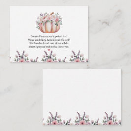 Cartão De Informações Solicitação de Chá de fraldas de Abóbora de Queda