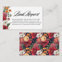 Cartão De Informações Solicitação de Chá de fraldas de Amaryllis Botânic