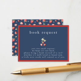 Cartão De Informações Solicitação de Chá de fraldas de Berry Sweet Girl