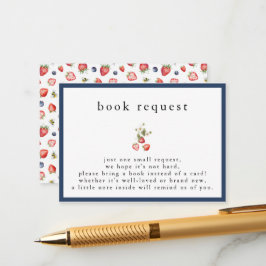 Cartão De Informações Solicitação de Chá de fraldas de Berry Sweet Girl