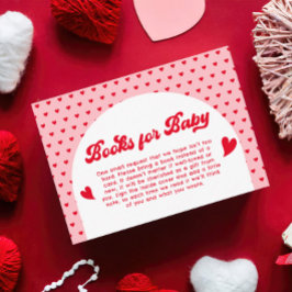 Cartão De Informações Solicitação de Chá de fraldas de Namorados Vermelh