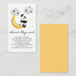 Cartão De Informações Solicitação de Chá de fraldas de Panda de Pesca em