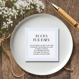 Cartão De Informações Solicitação de Chá de fraldas do Chic Blue Boy