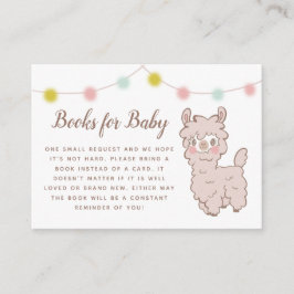 Cartão De Informações Solicitação de Chá de fraldas do Tema Llama Cute