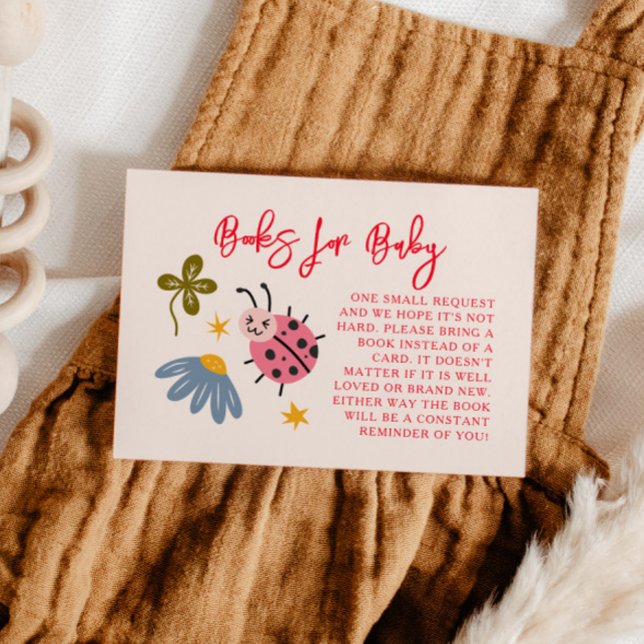 Cartão De Informações Solicitação de Chá de fraldas Ladybug (Criador carregado)