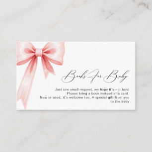 Cartão De Informações Solicitação de Chás de fraldas de Coquetes Rosa Mo