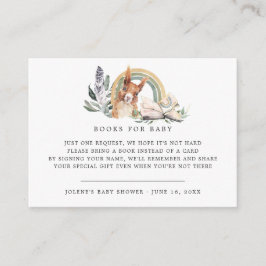 Cartão De Informações Solicitação de Livro | Animais Florestais