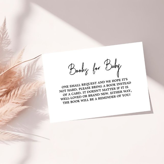 Cartão De Informações Solicitação de Livro Branco e Preto Moderno (Criador carregado)