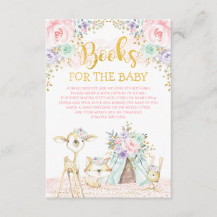 Cartão De Informações Solicitação de Livro de Animais Púrpura da Florest