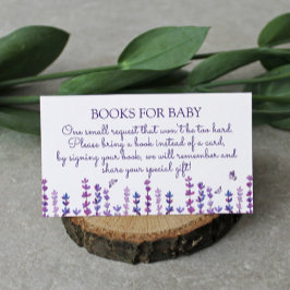 Cartão De Informações Solicitação de Livro de Aquarelas de lavanda e Bor