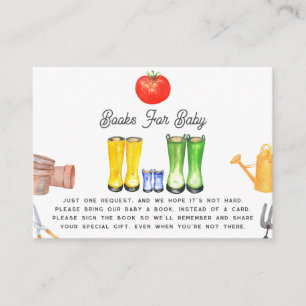 Cartão De Informações Solicitação de Livro de Boots do Jardim Azul Bebê 