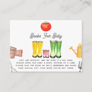 Cartão De Informações Solicitação de Livro de Boots do Jardim Rosa Bebês