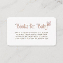 Cartão De Informações Solicitação de Livro de Borboletas para Chá de fra