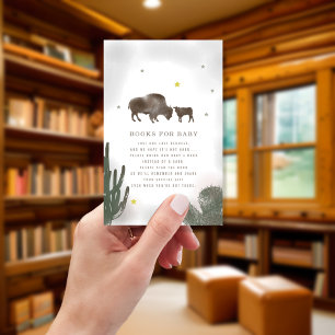 Cartão De Informações Solicitação de Livro de Cactus Chá de fraldas Buff